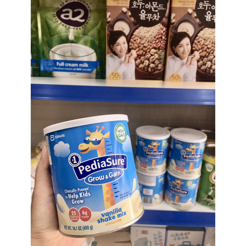 Sữa bột Pediasure hươu cao cổ Pediasure Grow & Gain Hương vani 400g