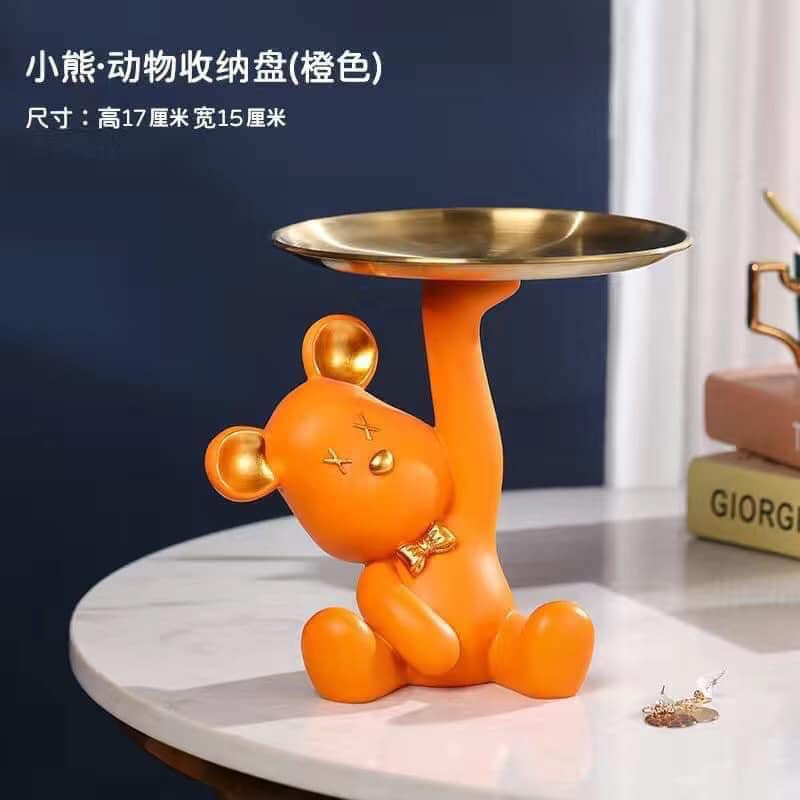 GẤU BÊ KHAY ĐỰNG ĐỒ DECOR PHÒNG