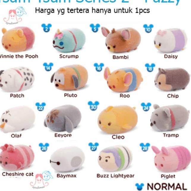 Đồ Chơi Bóp Mềm Hình Nhân Vật Disney Tsum Tsum Series 2 Fuzzy 50k