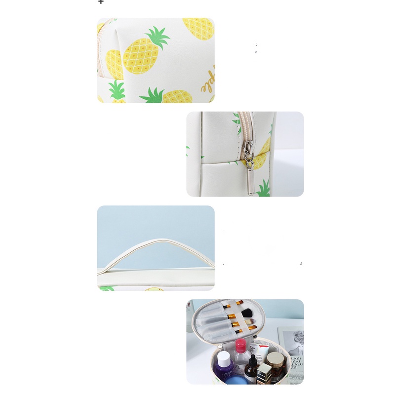 Túi Đựng Mỹ Phẩm Chăm Sóc Da Màu Vàng Chanh Tươi Nhỏ Đơn Giản