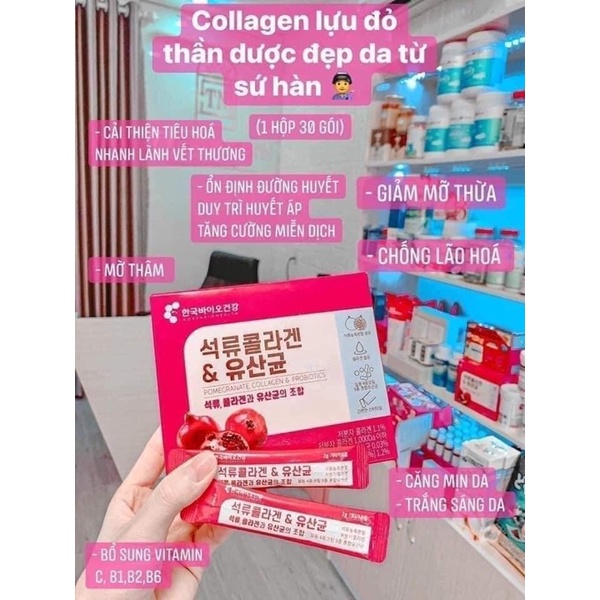 Bột Collagen Lựu Đỏ Bio Cell Hàn Quốc