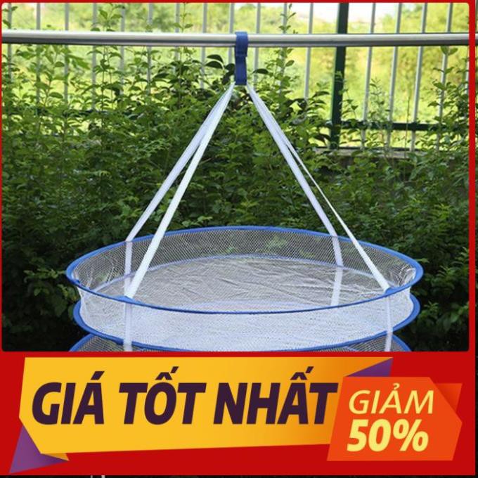 Giá phơi đồ lót tất vớ quần áo trẻ em túi giỏ vải lưới thông minh 2 tầng gấp bé xếp gọn đa năng tiện lợi