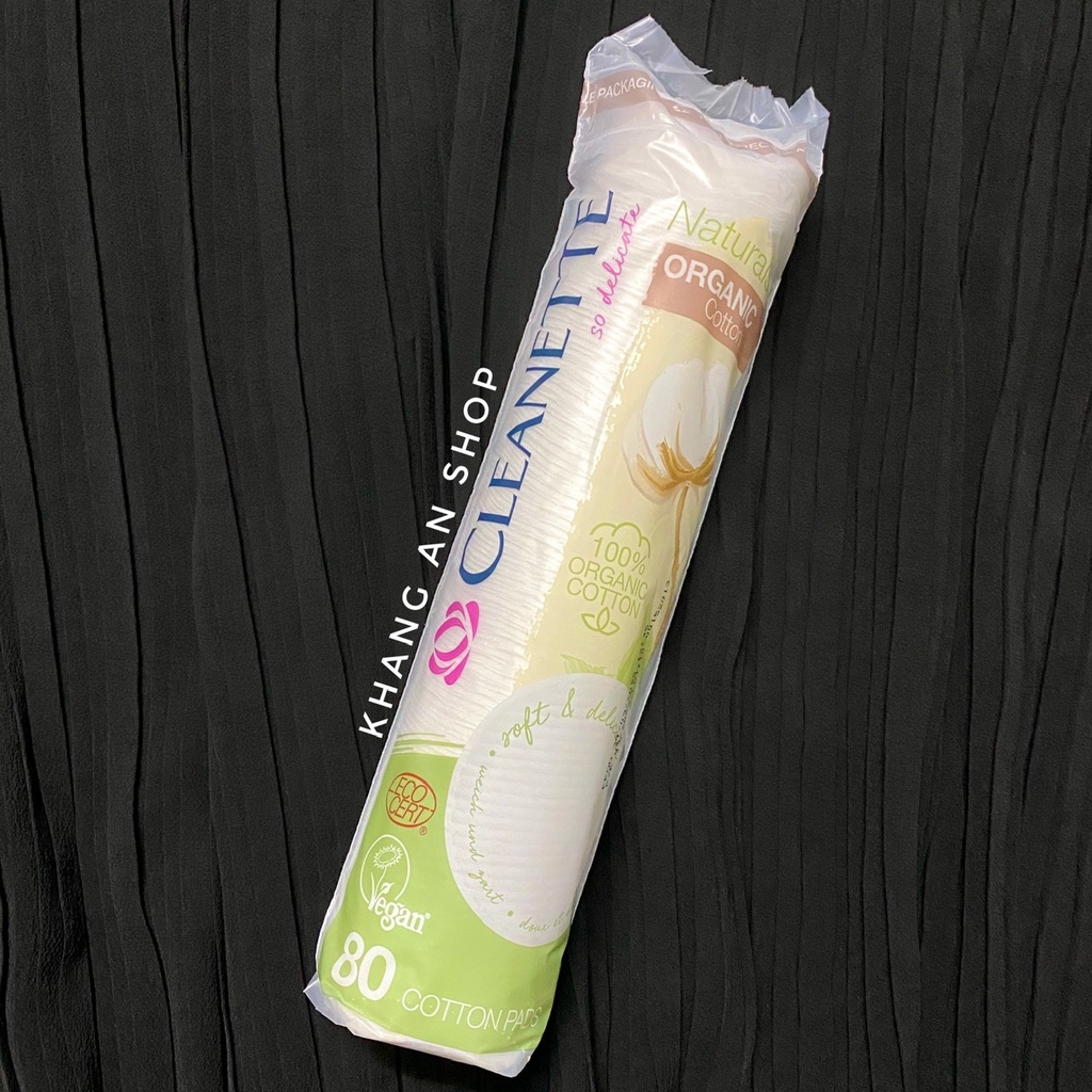 Bông tẩy trang hữu cơ CLEANETTE Organic Cotton Pads