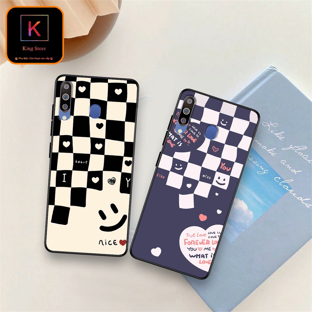 Ốp lưng Samsung M30 - Samsung M30s - Samsung M31 - Ốp in hình họa tiết caro - Chất liệu TPU siêu bền, sang trọng