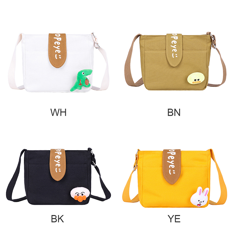 Túi Vải Canvas Đeo Chéo Phong Cách Hàn Quốc Dành Cho Nữ JP5