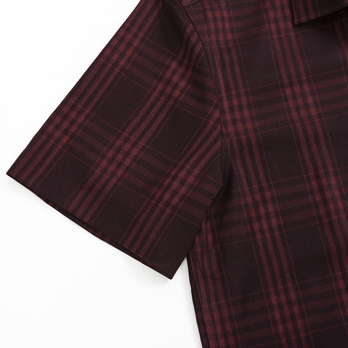 Áo Sơ Mi Nam Công Sở Trung Niên Ngắn Tay Thương Hiệu Anton Kẻ Caro Màu Đỏ Đô Sợi Tre Thấm Hút - NC123 | BigBuy360 - bigbuy360.vn