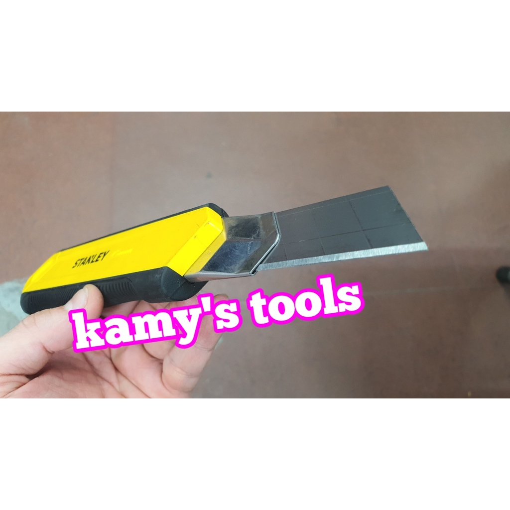 Dao rọc cáp cán nhựa cao su 7 inch 180mm rộng 25mm Stanley model STHT10425-8 và lưỡi dao rọc giấy stanley 25mm 0-11-325