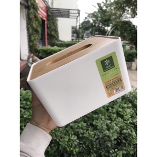 Hộp Đựng Giấy Ăn Mặt Gỗ Tre 8841