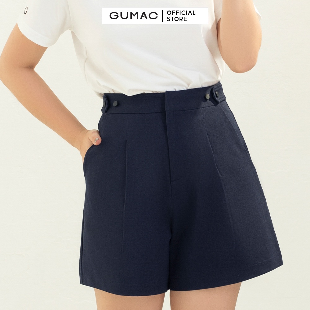 Quần short nữ phối đai thời trang GUMAC QC03063