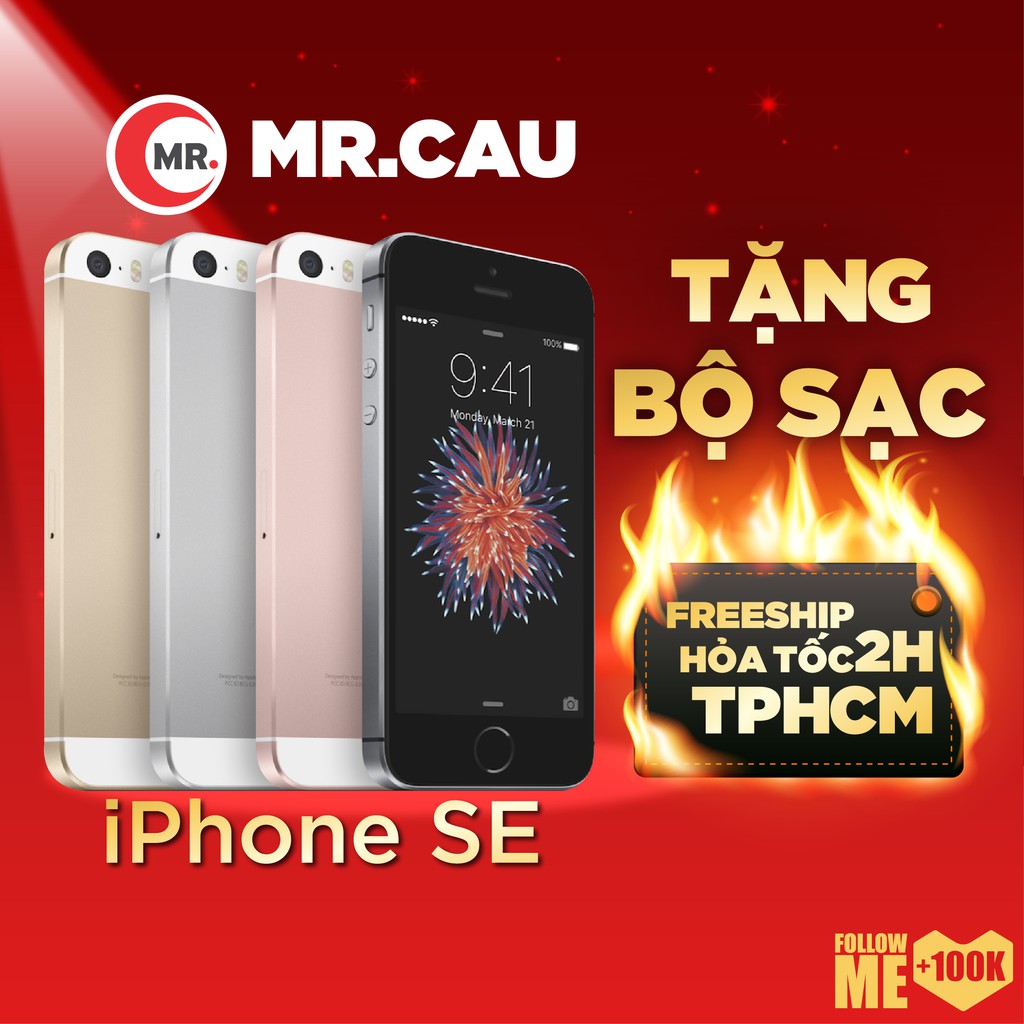 Điện thoại iPhone SE 16 - 32- 64G Bản quốc tế Chipset Apple A9 2 nhân Tốc độ CPU 1.8 GHz RAM 2 G Full HD | BigBuy360 - bigbuy360.vn