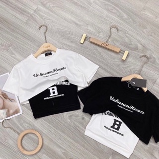 Set áo crop thể thao 2 món ngắn tay cho nữ, đồ tập gym