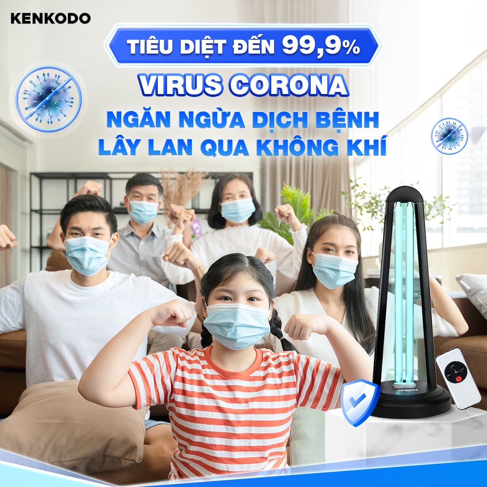 Đèn diệt khuẩn UV-C KENKODO KD-19 khử trùng, làm sạch không khí. Giao HỎA TỐC HCM