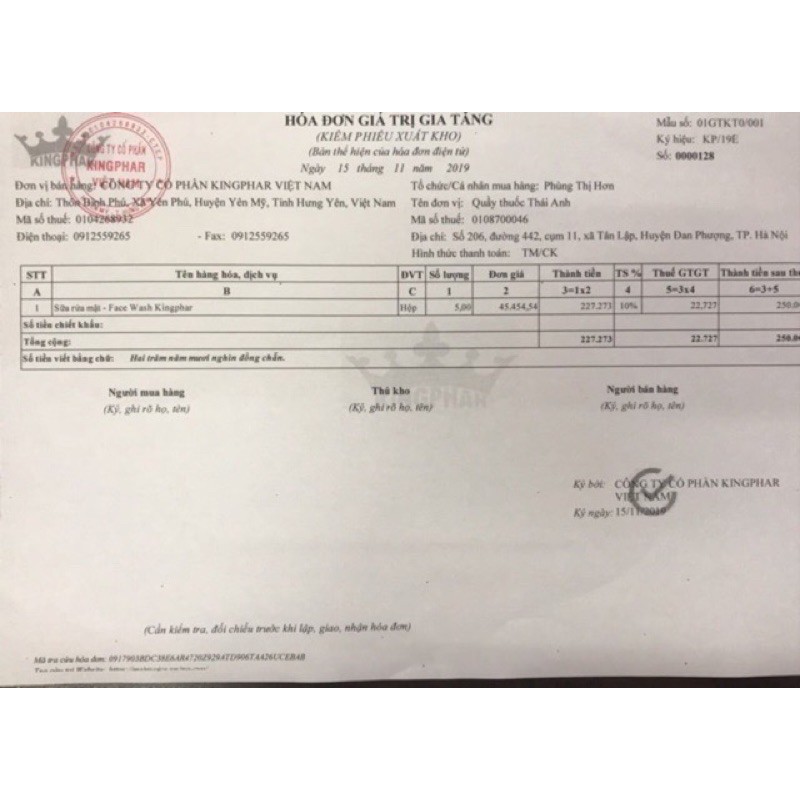 SỮA RỬA MẶT  Kingphar - tube 100ml - Chiết xuất thiên nhiên, làm sạch, dưỡng ẩm, làm trằng da
