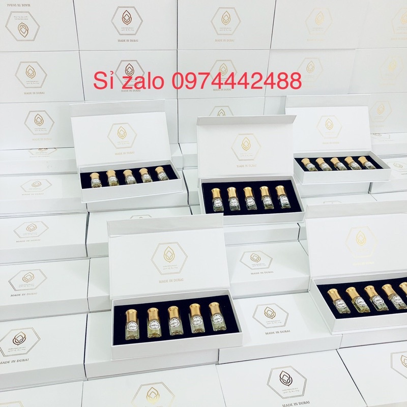 Sét lăn tinh dầu Dubai Angle concentrated Parfume cao cấp 5 mùi cả nam và nữ 25 ml