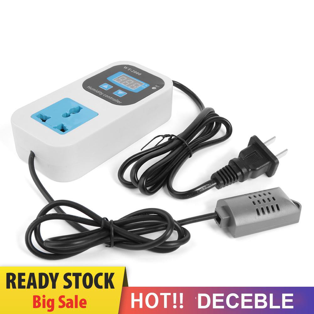 Deceble 110-220V Digital Humidity Controller Moisture Control Switch Socket Sensor