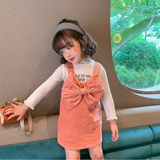 Set yếm nhung cute cho bé gái
