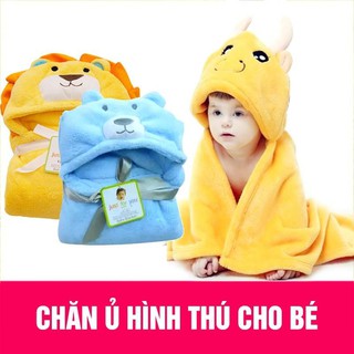 Chăn ủ hình thú cực đẹp cực mềm mịn cho bé trai bé gái