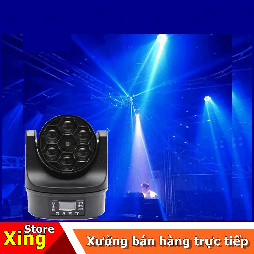 1006 - ĐÈN MOVING 6 MẮT LED LASER Đèn sân khấu