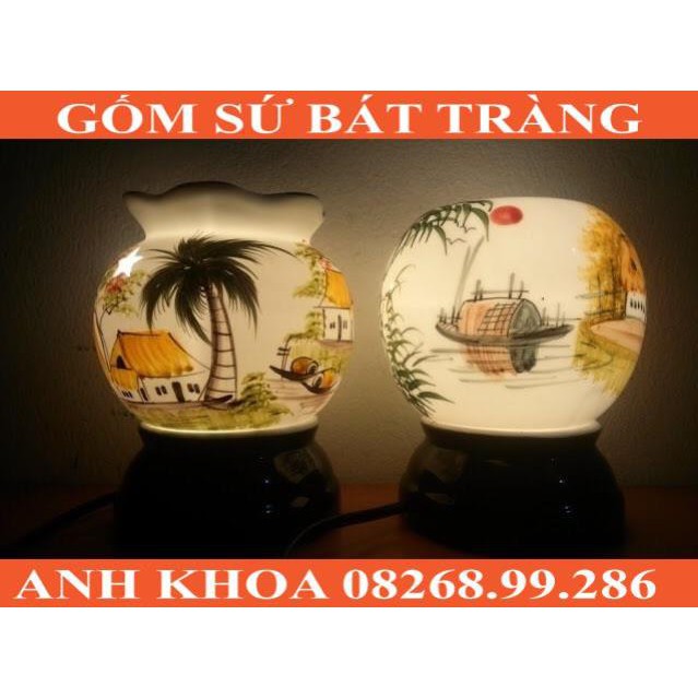 Đèn xông tinh dầu size to Bát Tràng - Gốm sứ Bát Tràng Anh Khoa