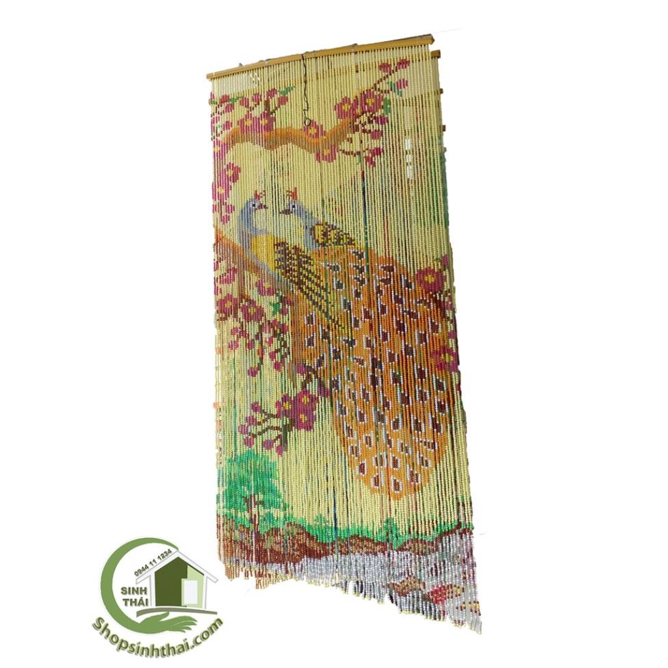 Rèm màn chuỗi hạt nhựa hình chim công nhiều màu 1m x 2m - rèm sanko cao cấp - giao màu ngẫu nhiên