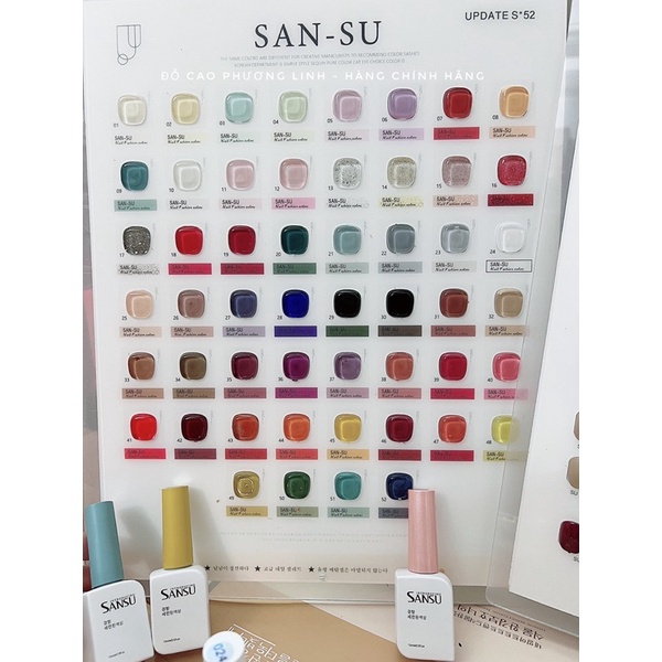 Set sơn gel Sansu 52 màu , set sơn gel , sơn hàn quốc ( hàng chuẩn cty)