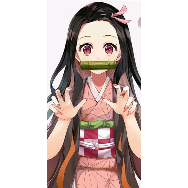 NailBox Móng Giả Cosplay Nezuko-chan (Kimetsu no Yaiba)