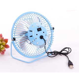 Quạt lồng sắt mini nguồn cổng usb có đế để bàn