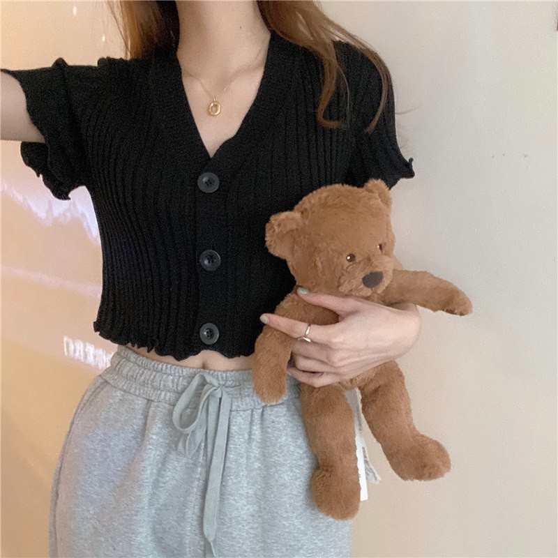 Áo Crotop Cúc To Siêu Hót Chất Bao Đẹp M1253- Lolla_Fashion