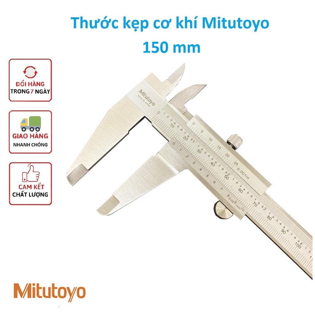 Thước cặp cơ khí nhât bản thước kẹp Mitutoyo 150mm