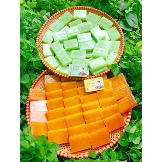 [FREESHIP][Siêu sale chào hè tháng 5] Xà bông Nghệ mật ong mướp đắng - tràm trà Ả Đào Mộc Nhan