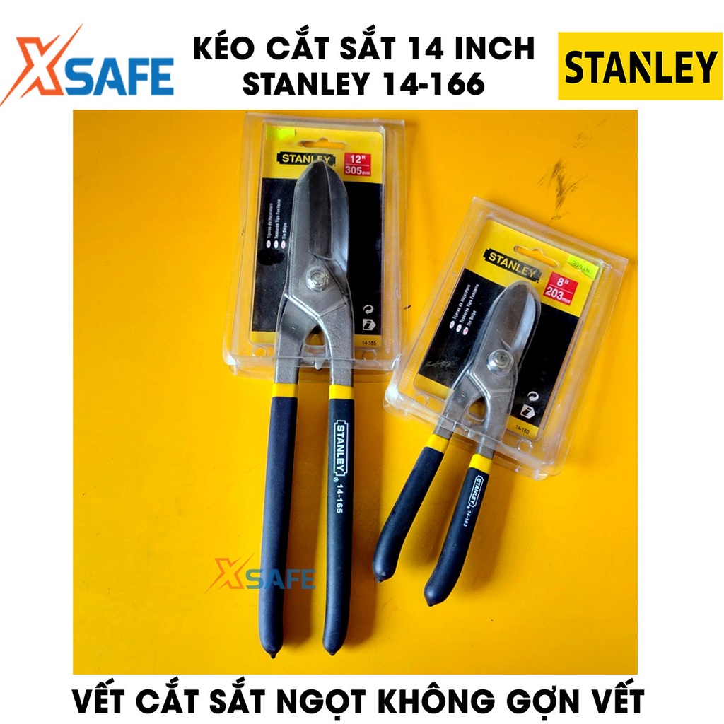 Kéo cắt sắt STANLEY thép hợp kim Kéo Stanley lưỡi mạ chrome cao cấp, cắt được nhiều chất liệu khác nhau