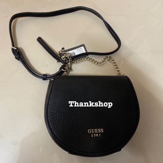 MACYS - Túi đeo chéo Guess bằng da màu đen và nâu trắng dành cho nữ (hàng auth)