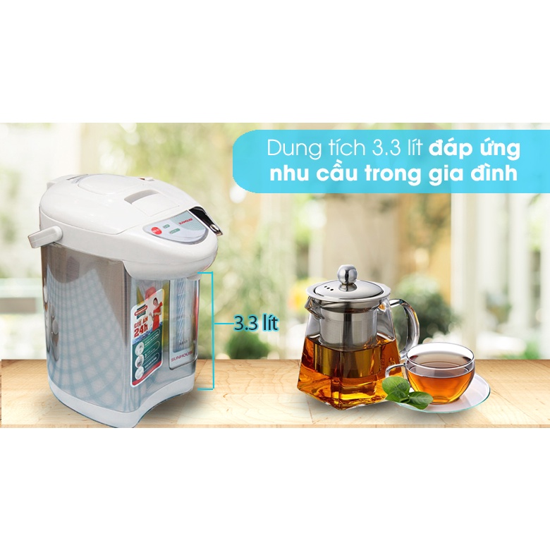 Bình Thủy Điện Sunhouse Dung Tích 3.3l Hàng Chính Hãng Sử Dụng An Toàn, Bảo Hành 12 Tháng
