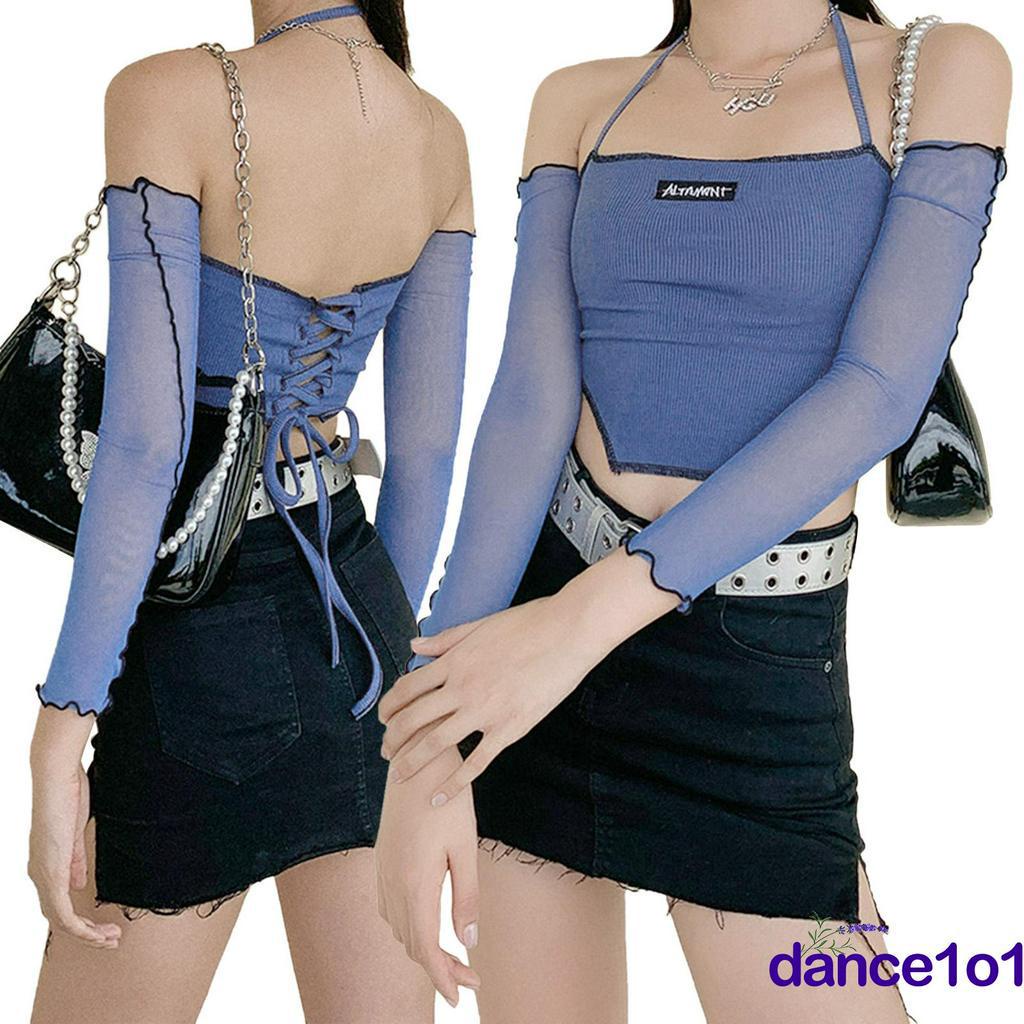 Áo Thun Dài Tay Hở Lưng Màu Trơn Thời Trang Dành Cho Nữ