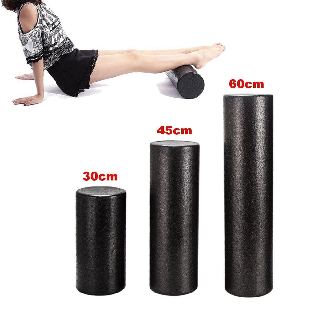 Con Lăn Xốp Màu Đen Hỗ Trợ Luyện Tập Yoga/Gym/Thể Hình