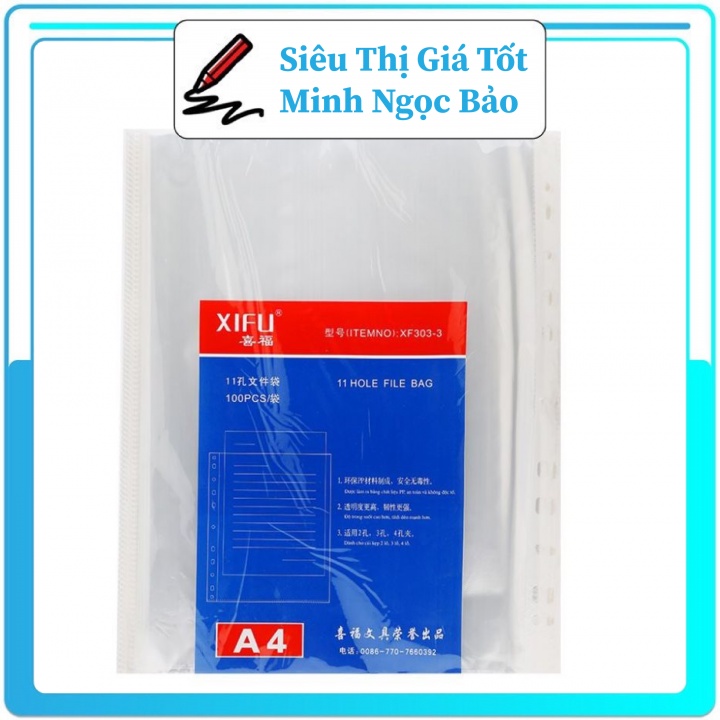 Bìa Lá Lỗ A4 100 Cái/Xấp - Hàng Dày, Loại 400gram
