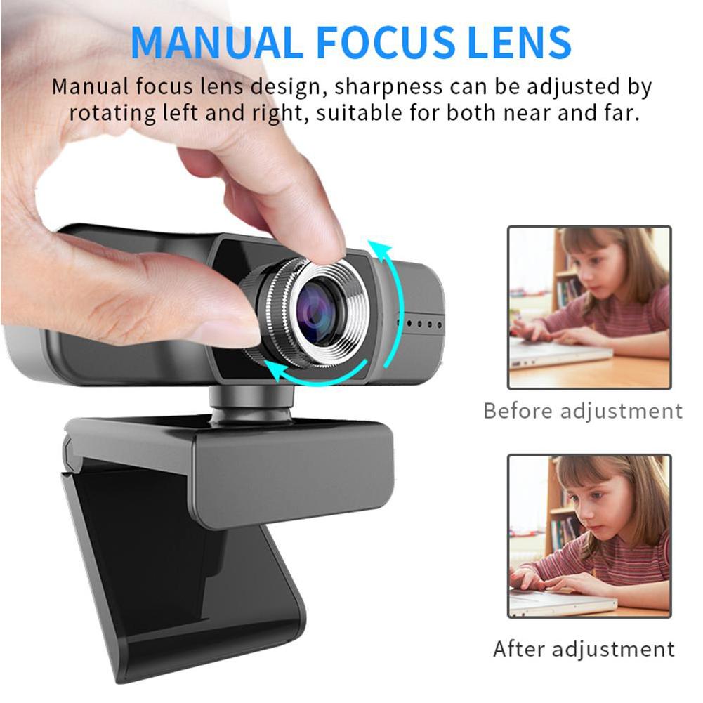 Quay video HD 1080P USB Webcam với micrô kép cho máy tính PC Văn phòng tại nhà Bài học trực tuyến Nguồn cung cấp