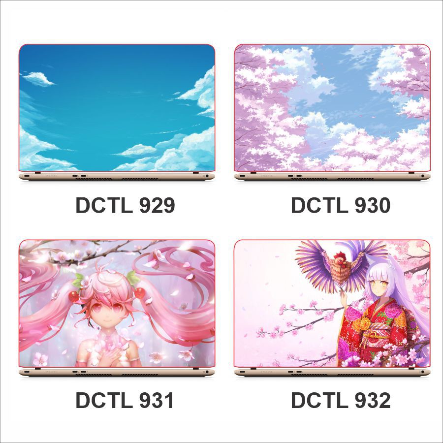 Miếng decal dán mặt lưng Laptop  Anime - Mã DCLT 920 - 940