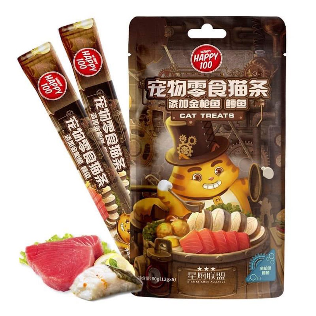 Sốt thưởng Wanpy happy ( gói nâu) thanh lẻ 15g