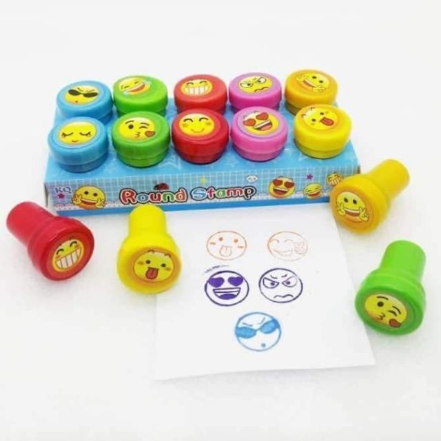 Set 10 con in dấu hình dễ thương cho bé