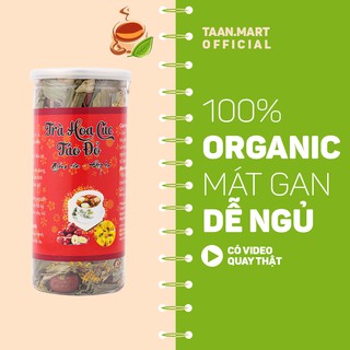 Trà hoa cúc táo đỏ mát gan, thanh lọc cơ thể; trà detox giảm cân - TDD
