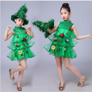 Đầm cho bé gái kiểu dáng cây thông noel xinh xắn