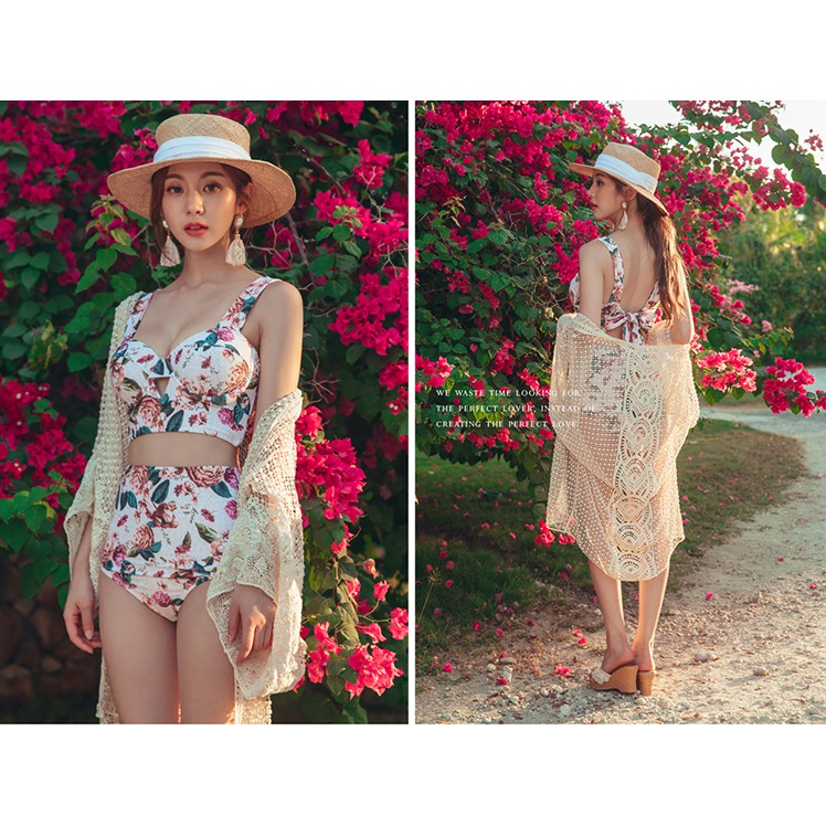 [THANH LÝ] Bộ Đồ bơi Bikini 2 mảnh Vintage Rose 9028 [Tặng 02 mút đệm ngực] | BigBuy360 - bigbuy360.vn