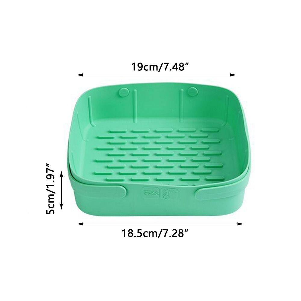 LONTIME Khay Nướng Bánh Pizza Hình Vuông Bằng Silicone Tái Sử Dụng Được