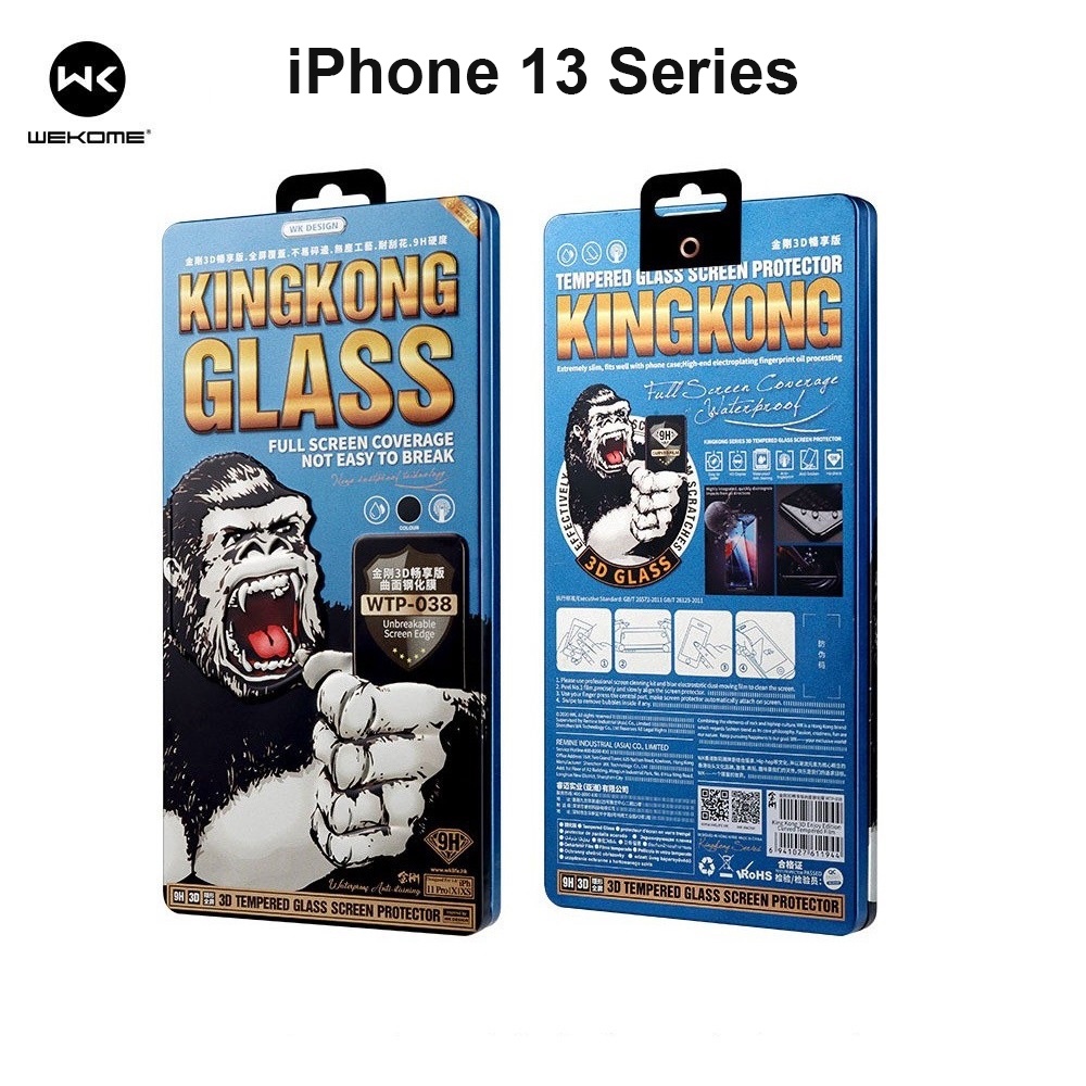 Kính Cường Lực Full Màn Mẫu Mới Nhất WK 3D KINGKONG WK iP 7 8 X XR XS 11 12 13 14 Pro Max - Minh An Saigon