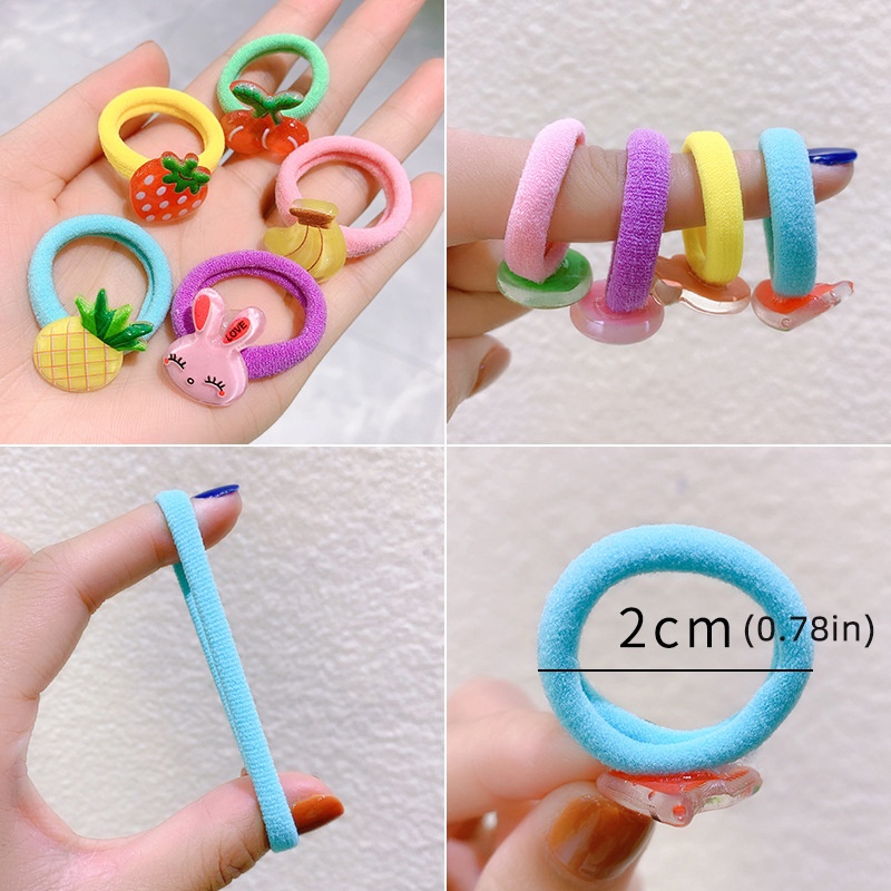 10 Dây buộc hoạt hình nhiều màu sắc dễ thương cho bé gái