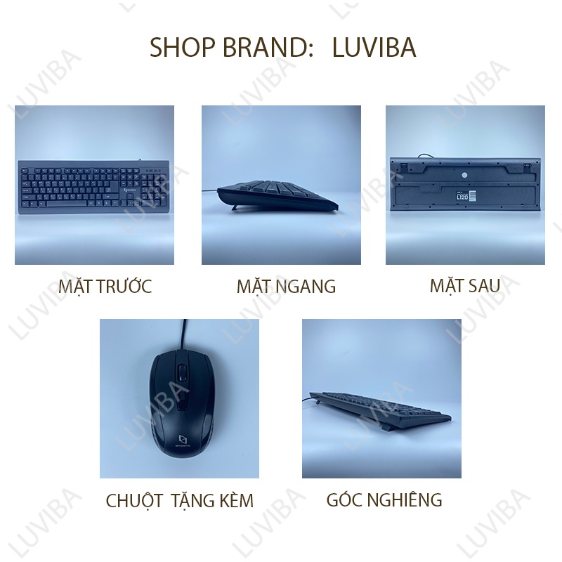 Bàn phím máy tính bàn có dây cho laptop văn phòng LUVIBA BL120