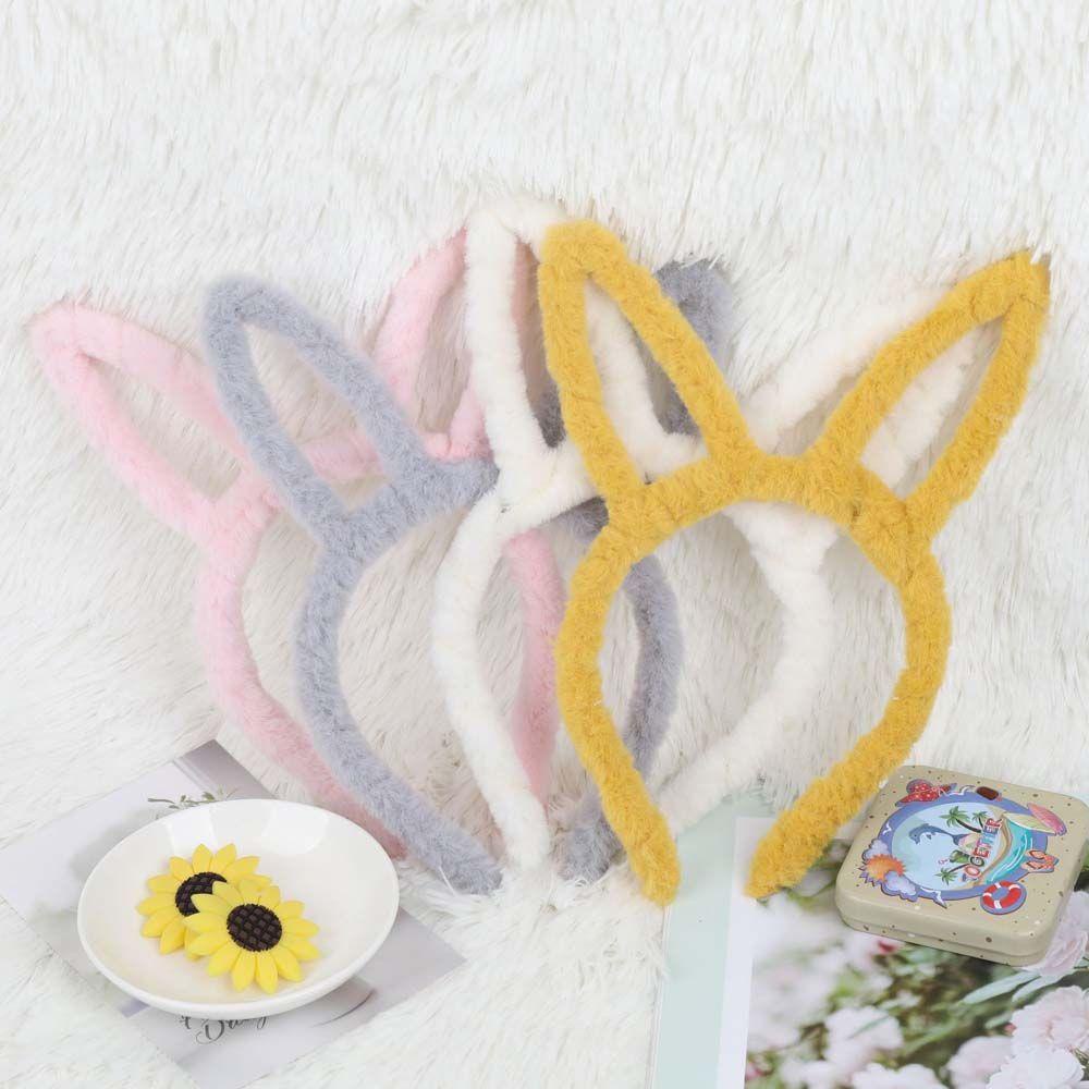 Băng Đô Tai Thỏ 15H Phủ Lông Xù Mềm Mại Hình Tai Chuột Mickey Dành Cho Trẻ Em Rửa Mặt