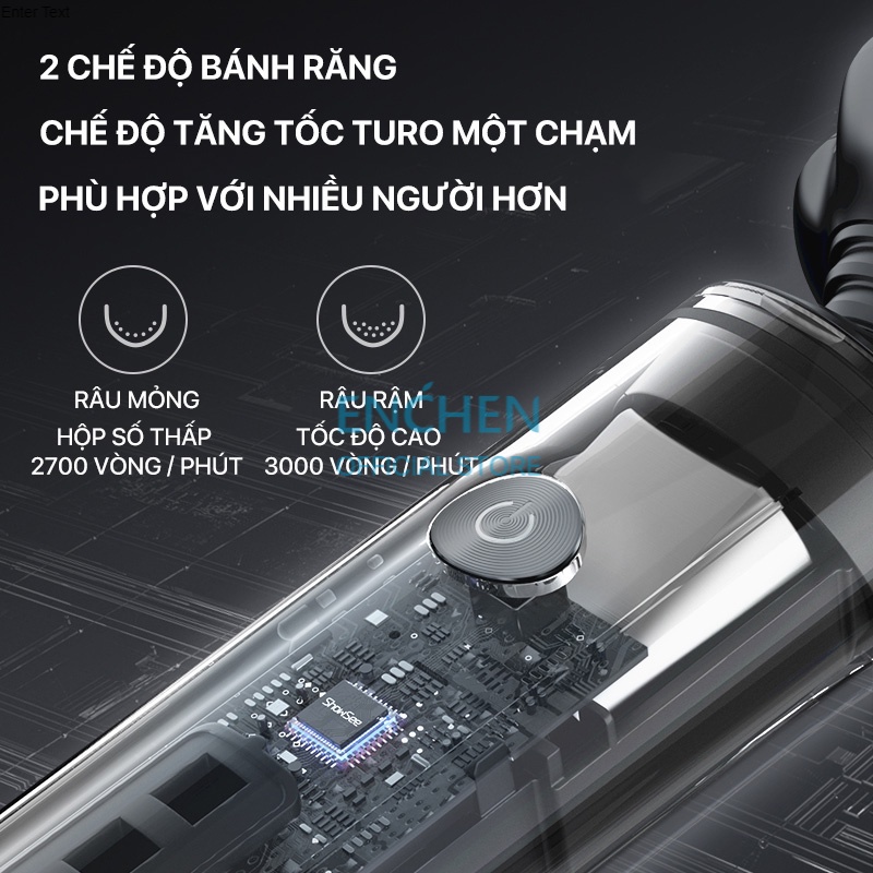 Máy cạo râu X6 Showsee F305-GY màn hình LED Động cơ tốc độ cao khử tiếng ồn