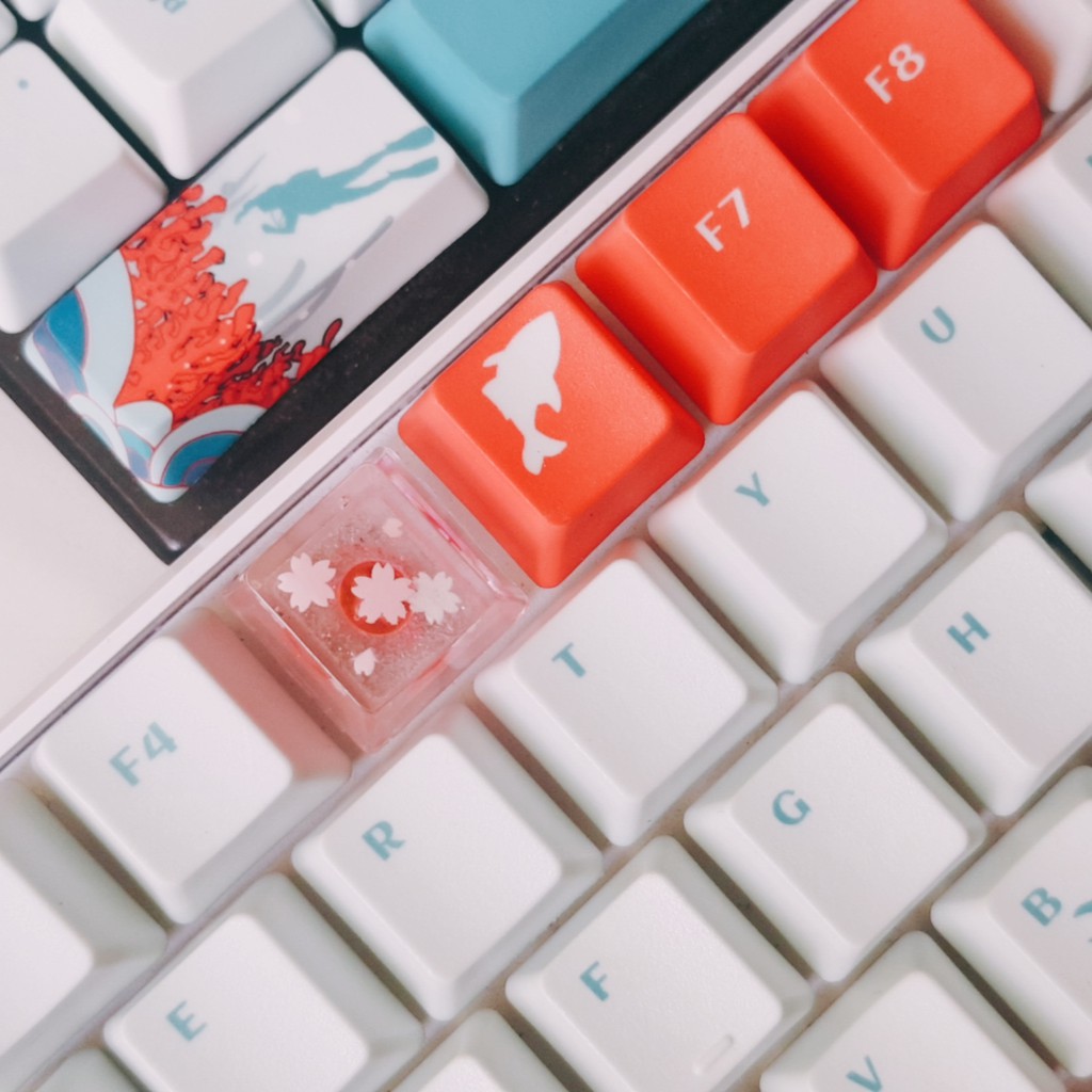 OEM R4 Resin Keycap - Nút bàn phím hình hoa anh đào hiệu ứng